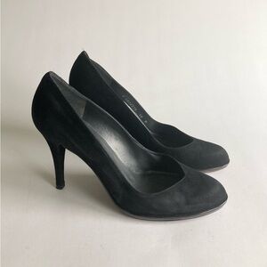 Stuart Weitzman Black Suede Genuine Leather Pumps size 10